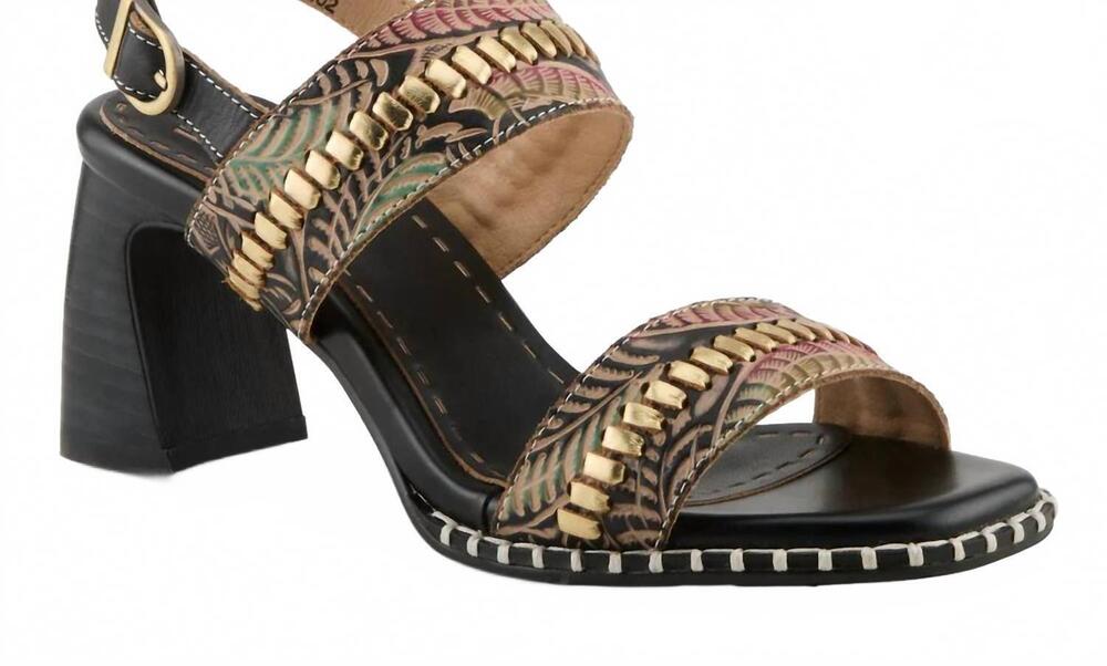 NEW SPRING STEP SHOES women's starstud sandals in black multi